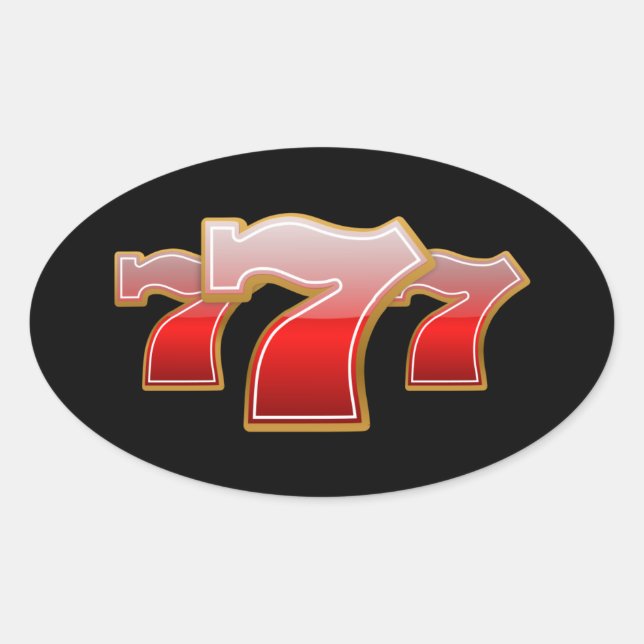 Sticker Ovale Lucky Seven (Devant)