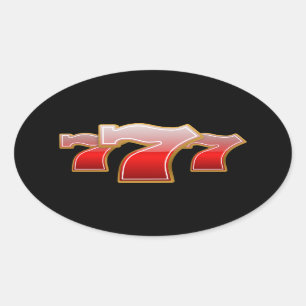 Sticker Ovale Lucky Seven