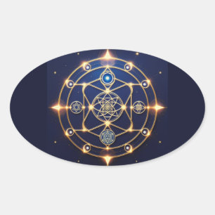 Sticker Ovale Lumière Divine – 5 : Énergie Universelle Illuminée