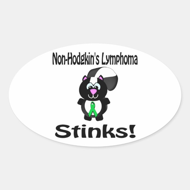 Sticker Ovale Lymphome non-Hodgkins pue la sensibilisation à la  (Devant)