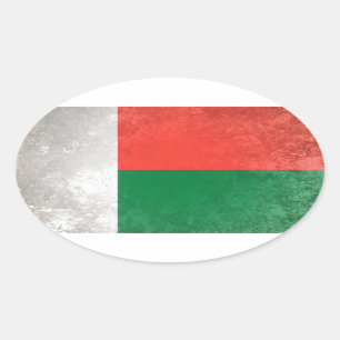 Sticker Ovale Madagascar