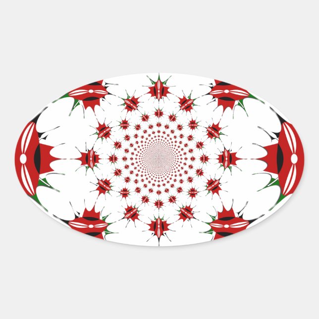Sticker Ovale Magic Kenya : Kaleidoscope 🇰 identité culturelle  (Devant)