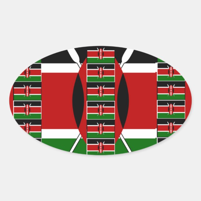 Sticker Ovale 🇰 🇪 Magical Kenya : Le cadre de l'unité et de la (Devant)