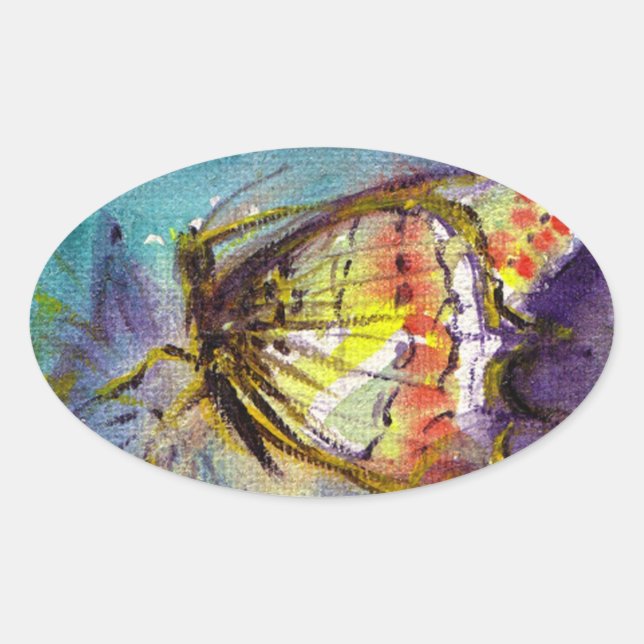 STICKER OVALE MAGIQUE BUTTERFLY (Devant)