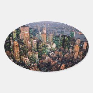 Sticker Ovale Magnifique ! New York City USA