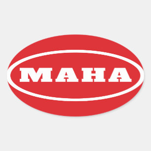 Sticker Ovale MAHA Rendre l'Amérique saine