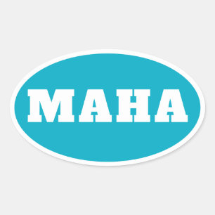 Sticker Ovale MAHA  Rendre l'Amérique saine à nouveau