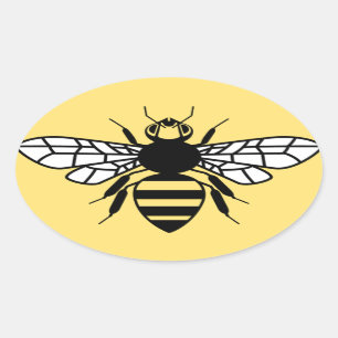 Sticker Ovale Manchester Bee