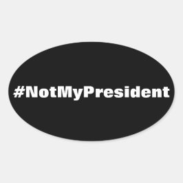 Sticker Ovale Manifestation #PasMonPrésident