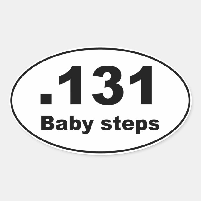 Sticker Ovale Marathon .131 - Pas de bébé (Devant)
