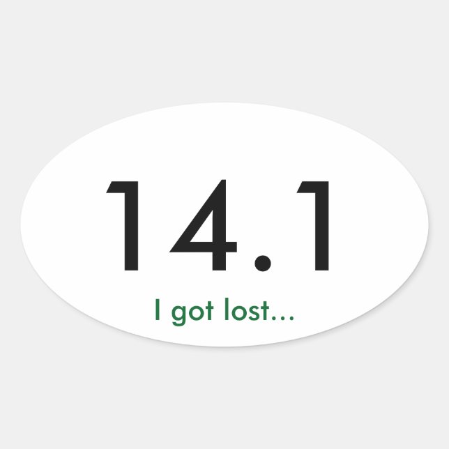 Sticker Ovale Marathon 14.1 (Devant)