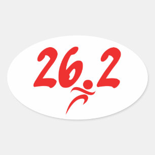 Sticker Ovale Marathon du rouge 26,2