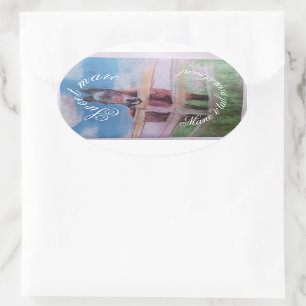 Sticker Ovale mare douce