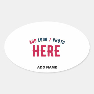 STICKER OVALE MARQUE BLANCHE MODERNE ET PERSONNALISABLE VÉRIFIÉE