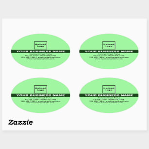 Sticker Ovale Marque d'affaires avec mise en évidence sur le ver