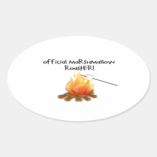 Sticker Ovale Marshmallow Roaster officiel