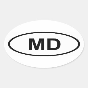 Sticker Ovale Maryland "MD"