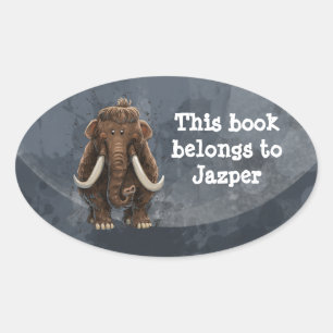 Sticker Ovale Mastodon de la parade animale