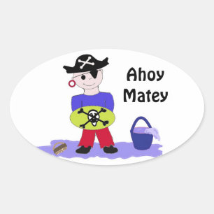 Sticker Ovale Matelot, à l'abordage !