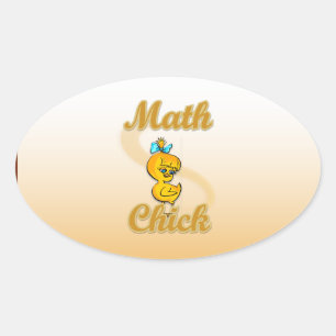 Sticker Ovale Math Chick