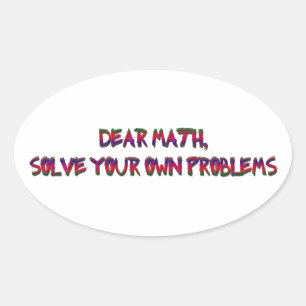 Sticker Ovale maths