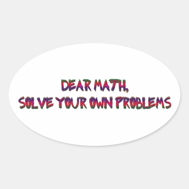 Sticker Ovale maths (Devant)