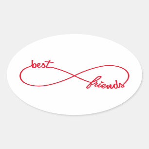 Sticker Ovale Meilleurs amis pour toujours
