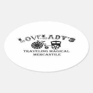 Sticker Ovale Mercantile magique voyageur de Lovelady