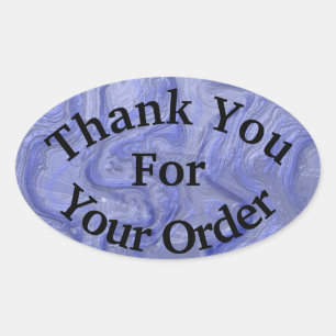 Sticker Ovale Merci pour votre commande Blue Wave Professional