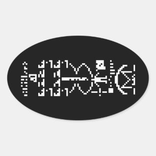Sticker Ovale Message binaire Arecibo 1974