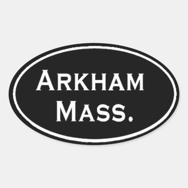 Sticker Ovale Messe d'Arkham. (Devant)