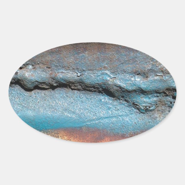 Sticker Ovale Métal oxydé (Devant)