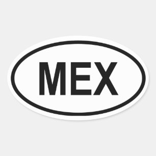 Sticker Ovale Mexique "MEX"