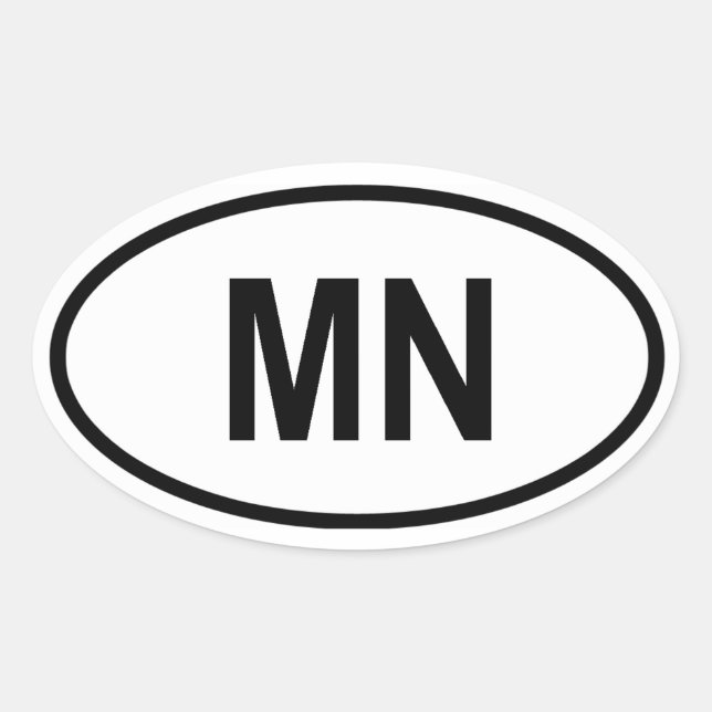 Sticker Ovale Minnesota "MN" (Devant)