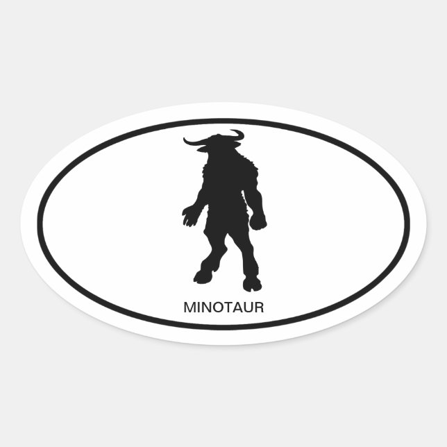 Sticker Ovale Minotaure (Devant)