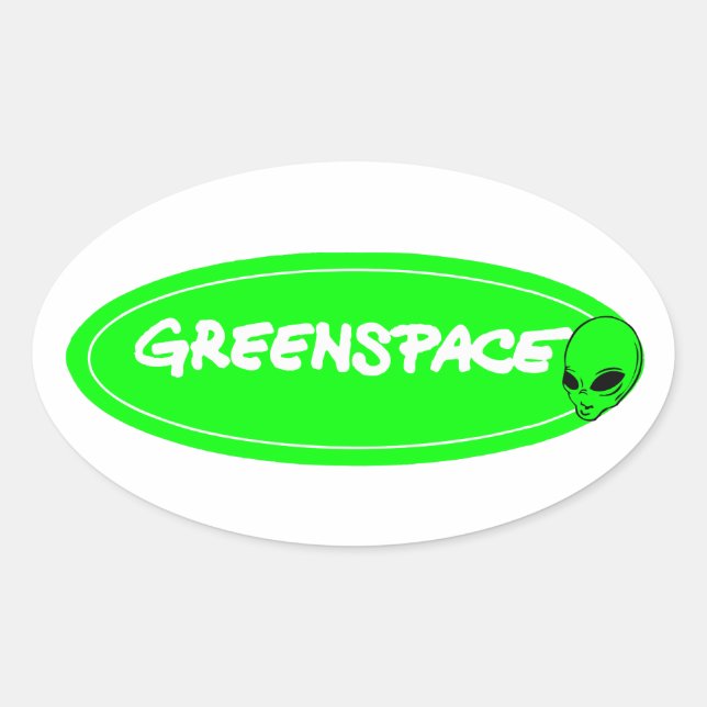 Sticker Ovale Mission Mars (Devant)