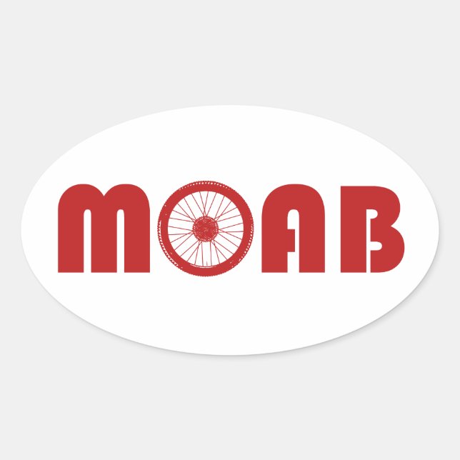 Sticker Ovale Moab (Roue à vélo) (Devant)