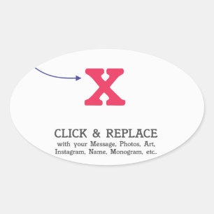Sticker Ovale Modèle cadeau personnalisable