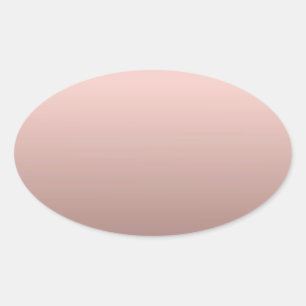 Sticker Ovale Modèle vierge élégant rose gold avec votre texte