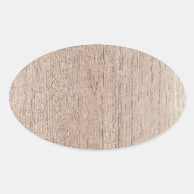 Sticker Ovale Modèle vierge élégant tendance en bois (Devant)