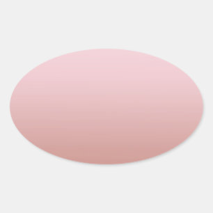 Sticker Ovale Modèle vierge rose gold Ajoutez votre texte Élégan