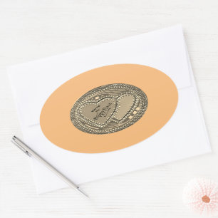 Sticker Ovale Mon vrai amour Vous êtes mon endroit heureux