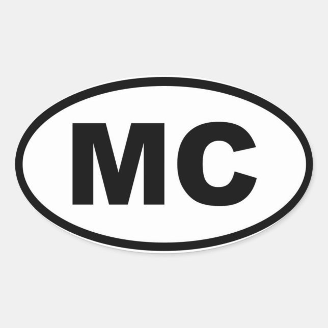 Sticker Ovale Monaco MC Europe (Devant)