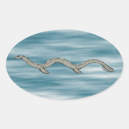 Sticker Ovale Monster du lac Canadien