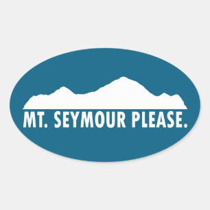 Sticker Ovale Mont Seymour S'il vous plaît