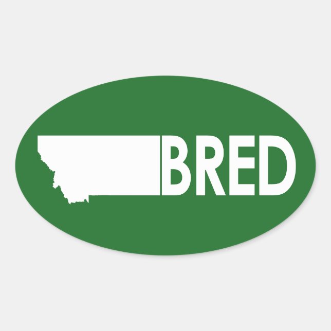 Sticker Ovale Montana Bred (Devant)