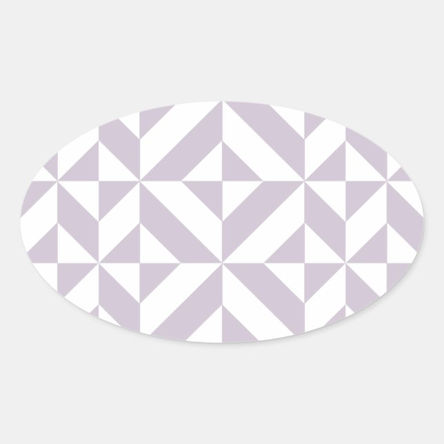 Sticker Ovale Motif de cube de pale Cool géométrique (Devant)