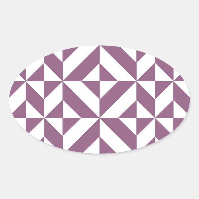 Sticker Ovale Motif de cube géométrique cool (Devant)