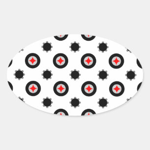 Sticker Ovale motif de géométrie abstrait
