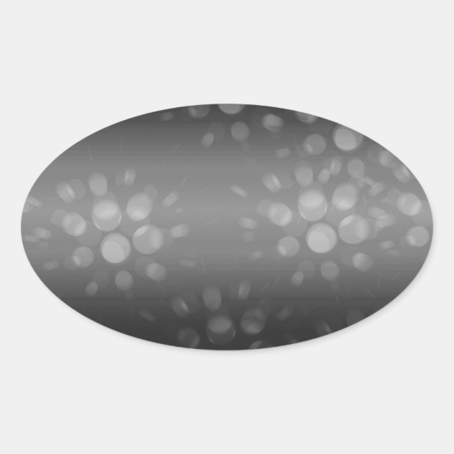 Sticker Ovale Motif des éclats pointus - Noir, Gris, Blanc (Devant)
